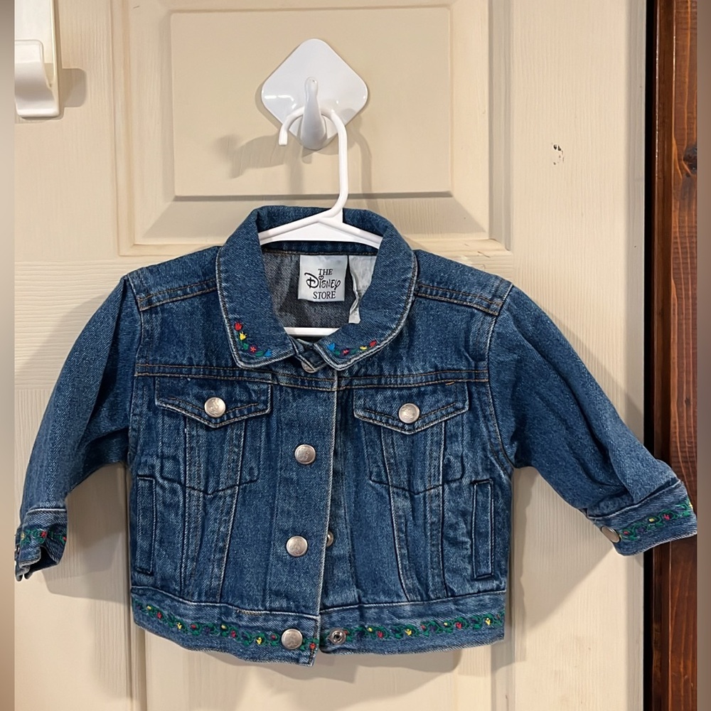 Vintage Disney Embroidered Blue Jean Jacket for Infant